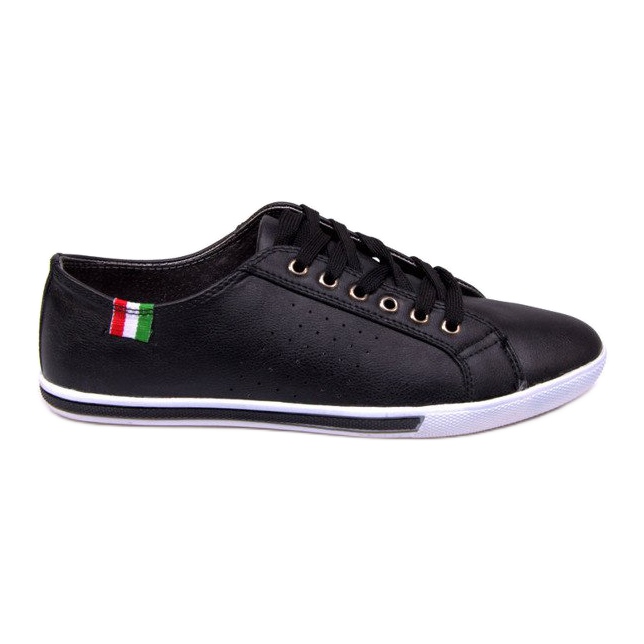 Sneakers mit Italien-Flagge 380 Schwarz