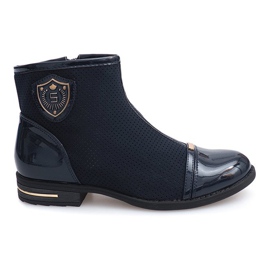 Elegante Stiefel, Schuhe 1956 Navy marineblau