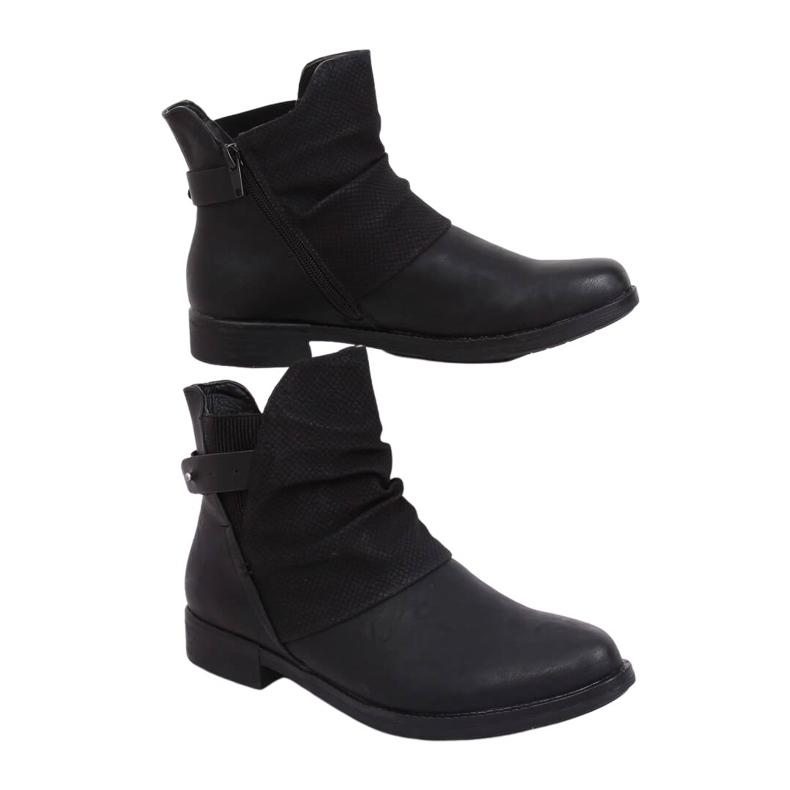 Schwarze Damenstiefel 201728-19 Schwarz