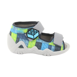 Befado Kindersandalen 250P093 blau grau grün