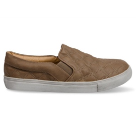 Gesteppte Slipper von 9033 in Khaki grün