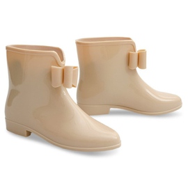 Gummistiefel mit Schleife 502A Beige