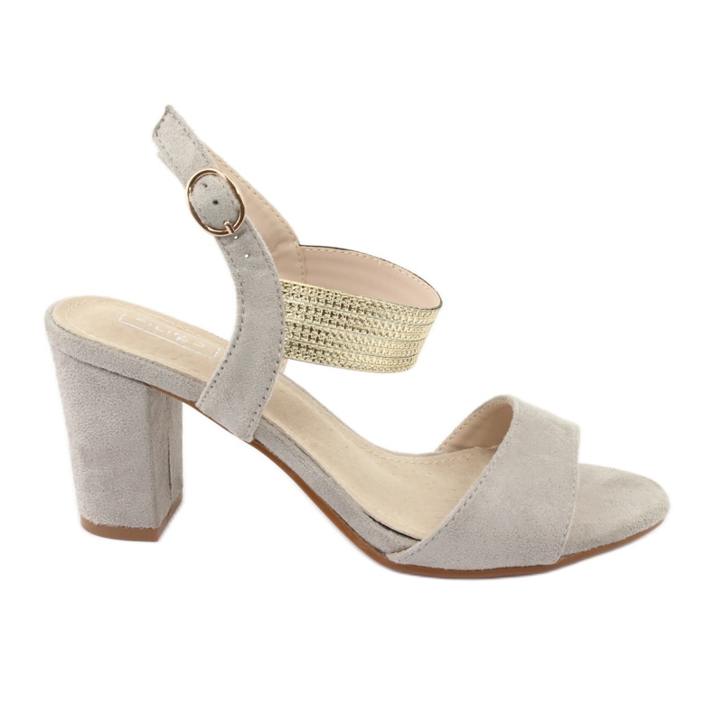 Sandalen auf der Post Filippo DS817 grau / gold gelb