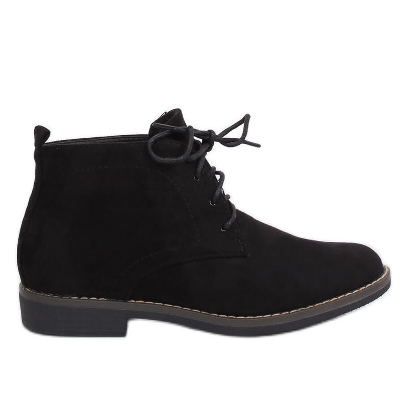 Schwarze Schnürstiefel 8B977 Schwarz