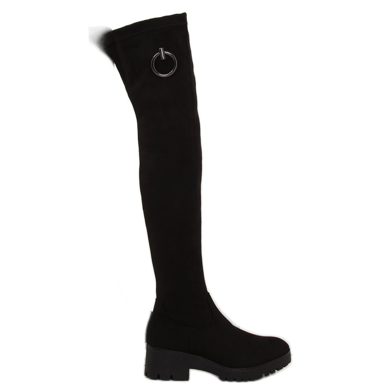 Schwarze Damen Overknees NC712 Black Ii Genre