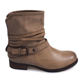 Durchbrochene Cowboystiefel 6153 Khaki