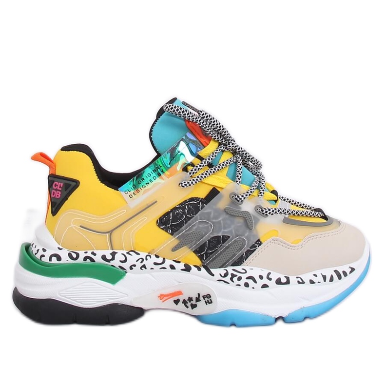 LA65P Gelbe Turnschuhe mehrfarbig