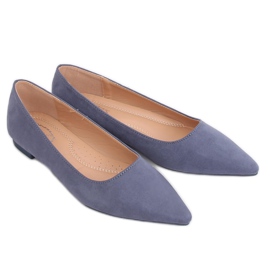 Blaue spitze Ballerinas A822 Blau