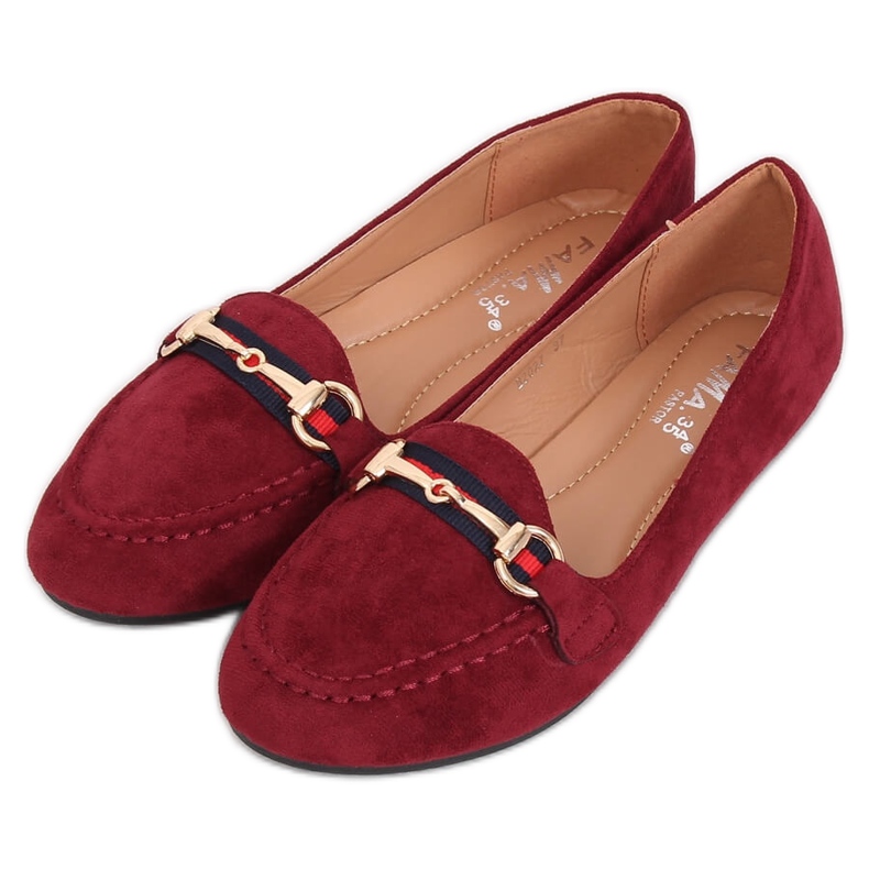 Burgunder-Loafer für Damen B2027 Wine rot
