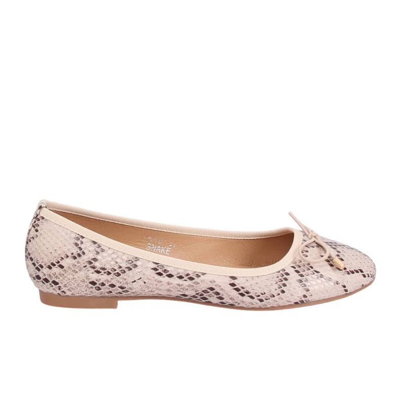 Ballerinas aus Schlangenhaut LK31P Snake beige