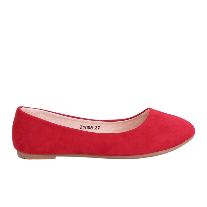 Rote schlichte Ballerinas Z1005 Rot