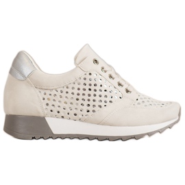 Kylie Durchbrochene Schuhe auf der Plattform braun