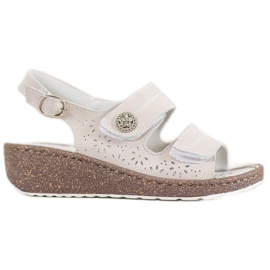 Goodin Keilsandalen aus Leder braun