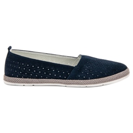 Goodin Durchbrochene Ballerinas navy blau