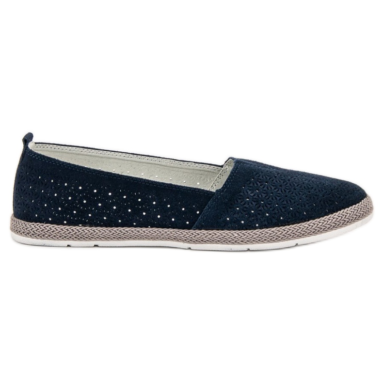 Goodin Durchbrochene Ballerinas navy blau