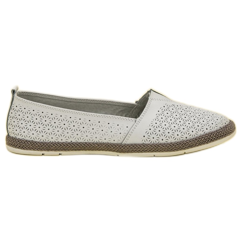 Goodin Durchbrochene Ballerinas weiß
