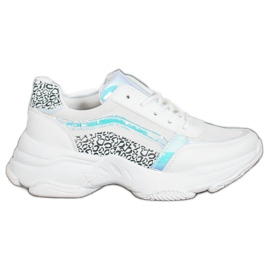 SHELOVET Sneaker mit Holo-Effekt weiß