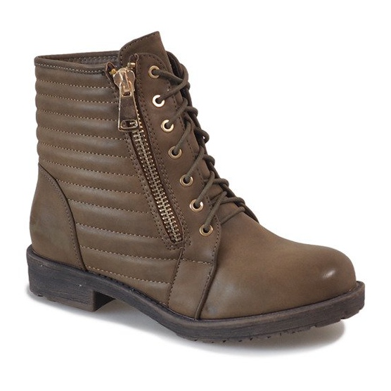 Khakifarbene Steppstiefel 1548 mehrfarbig grün