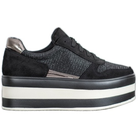 Seastar Turnschuhe auf der Plattform schwarz grau