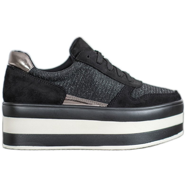 Seastar Turnschuhe auf der Plattform schwarz grau