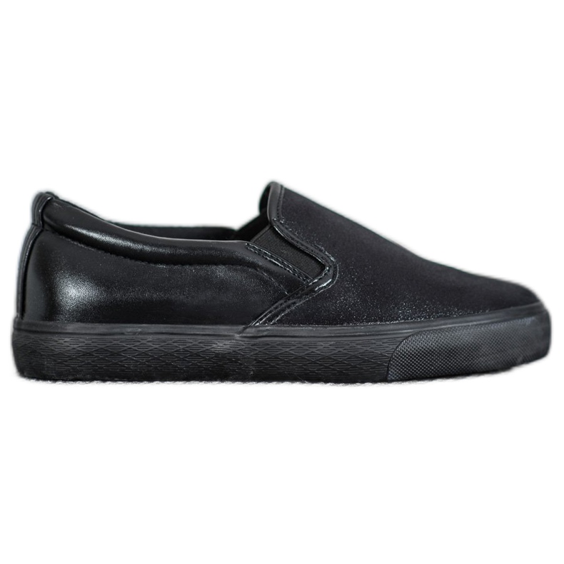 SHELOVET Slip-on-Sneaker mit Glitzer schwarz