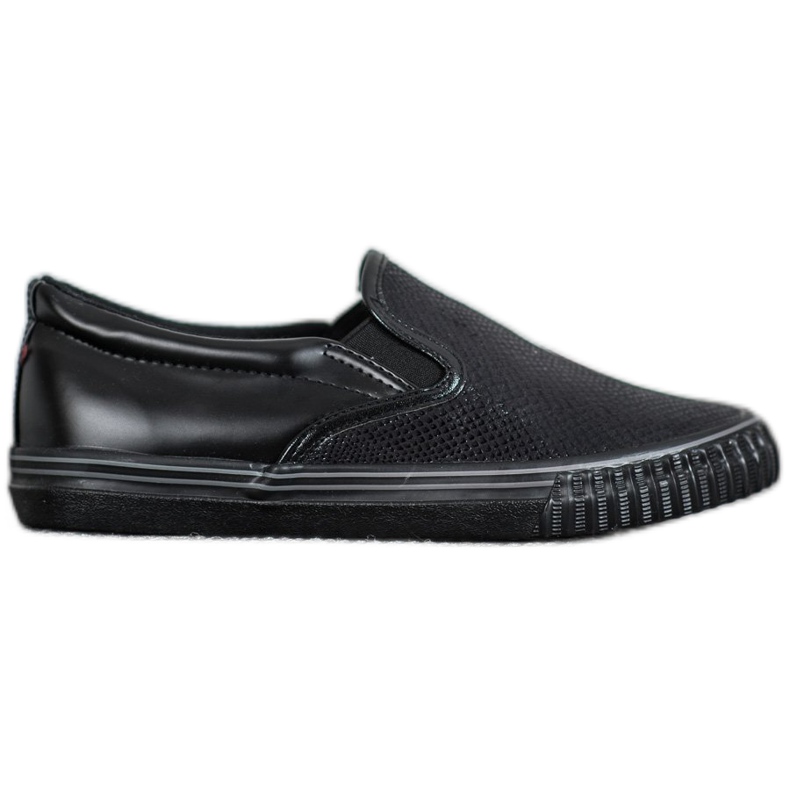 Schwarze Slip-On-Sneakers