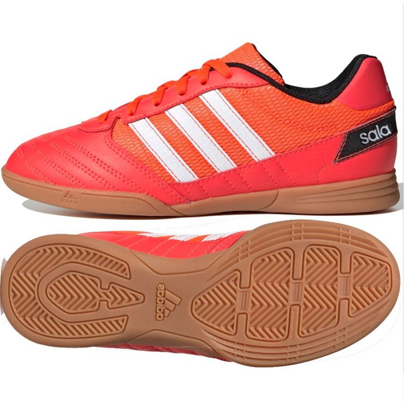 Hallenschuhe adidas Super Sala Jr FV2639 rot orangen und rottöne