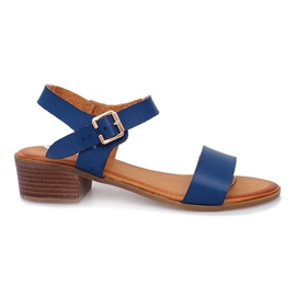 Victorville blaue Sandalen mit hohen Absätzen