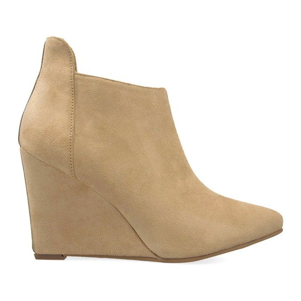 Wildleder Keilpumps TL01-1 Beige