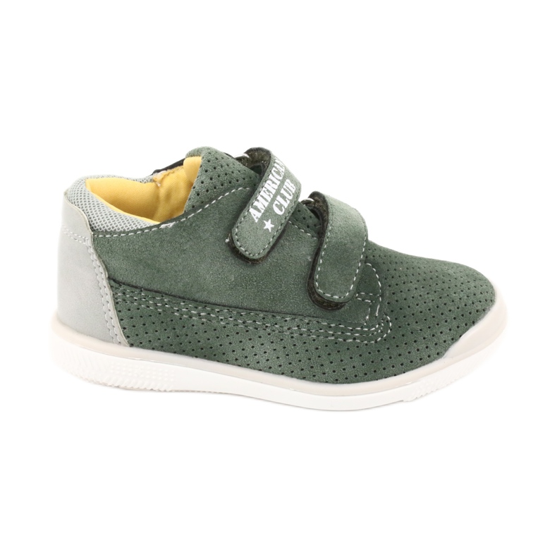 Stiefel mit Klettverschluss American Club GC22 grau grün