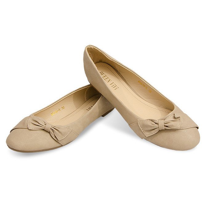 Ballerinas mit Schleife 816 Taupe mehrfarbig