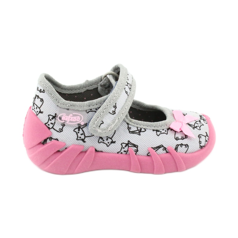 Befado Kinderschuhe 109P198 rosa grau
