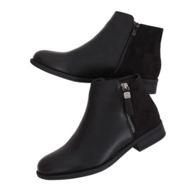 Schwarze Chelsea-Boots für Damen B0-350 Schwarz