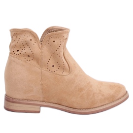 Durchbrochene beige NC1000 Beige Stiefel