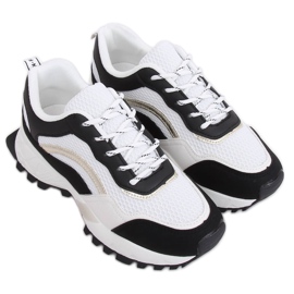 Schwarz-weiß LA87P Schwarze Sportschuhe