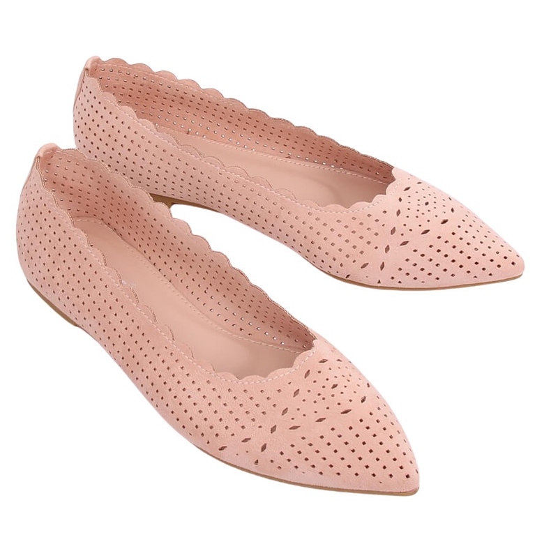 Rosa durchbrochene Ballerinas NK18P Pink