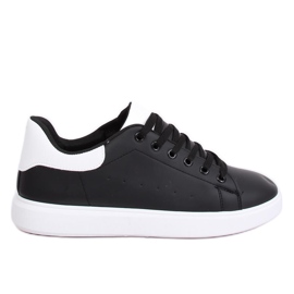 Schwarze Damen Sneaker LA85P All Black weiß