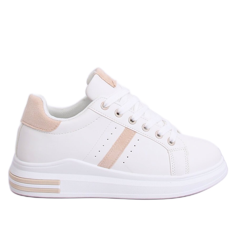 Weiße Damen Sportschuhe BL201P Beige
