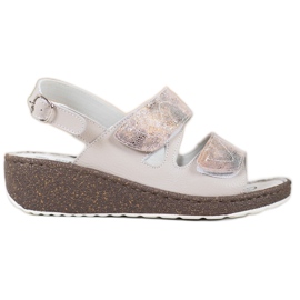 Goodin Bequeme Ledersandalen mehrfarbig