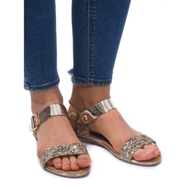 Sandalen verziert mit TP-7 Gold Glitter golden