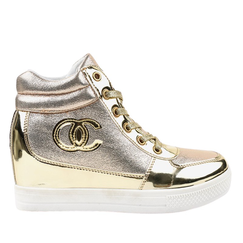 Modische goldene Turnschuhe L643-2