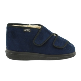 Befado Lammfellschuhe 986D010 navy blau