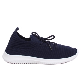 Marineblaue Sportschuhe 7759-Y Blau navy blau