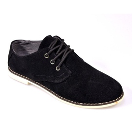 Elegante Wildlederschuhe 611 Schwarz