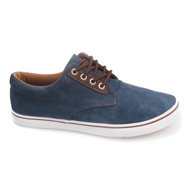 Casual Herren Turnschuhe 61027 Marineblau