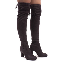 Wildlederstiefel Auf Der Stange 6221-2 Grau