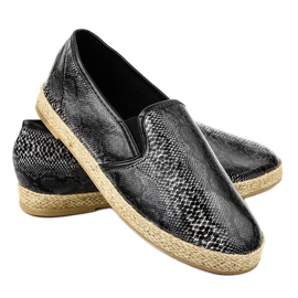 Schwarze Espadrilles B216-1