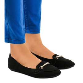 Schwarze Mokassins Ballerinas 2S2018-56