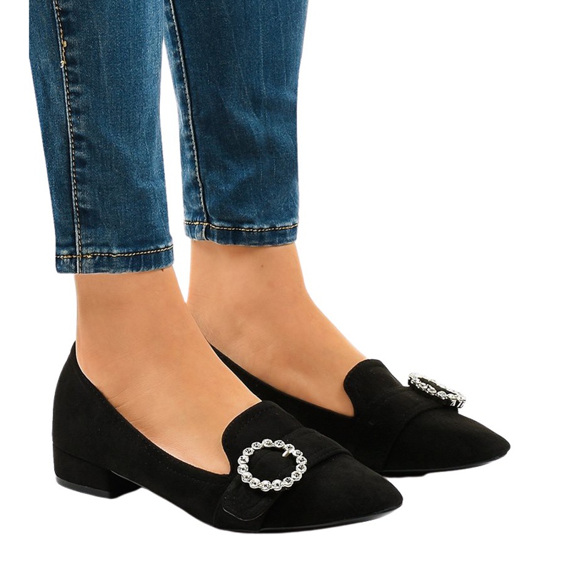 Schwarze Wildleder High Heels L419