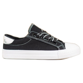 SHELOVET Bequeme Textil-Sneaker schwarz